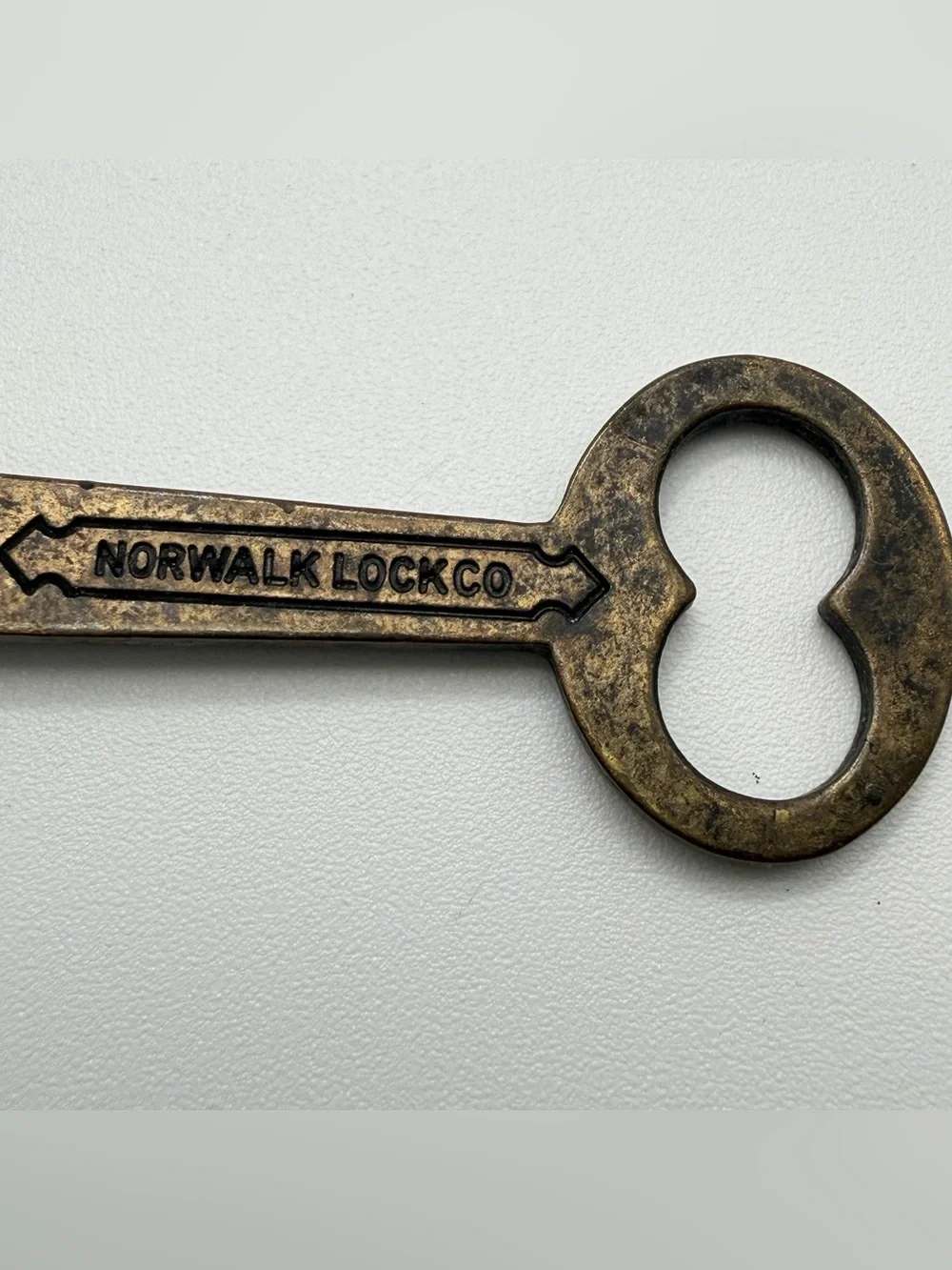 Antique Norwalk Lock Co Skeleton Key Pat’d July 12 1870 Folding Barrel Key